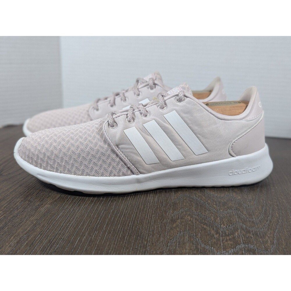 Adidas Cloudfoam Running Shoes 28Y001 Womens 10 Gray Knit Lightweight Athleisure